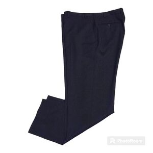 CANALI Harry Rosen Wool Black Regular Dress Pants